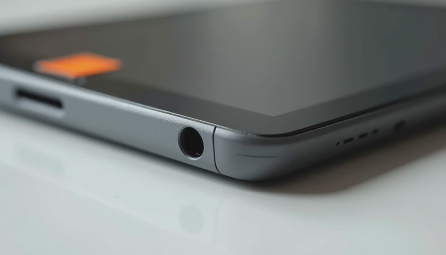 Close-up of budget tablet charging port and basic frame construction