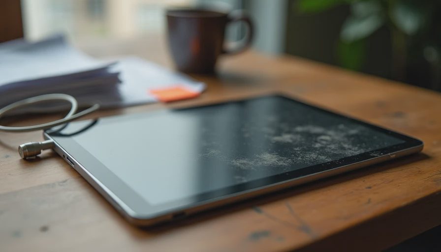 Face-down tablet beside receipt and cable after personal return decision