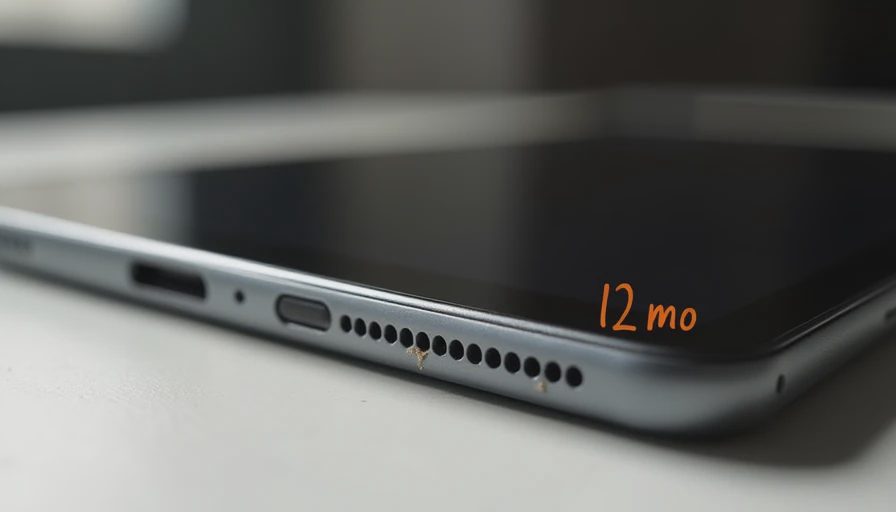 Close-up of tablet charging port still tight after one year of use