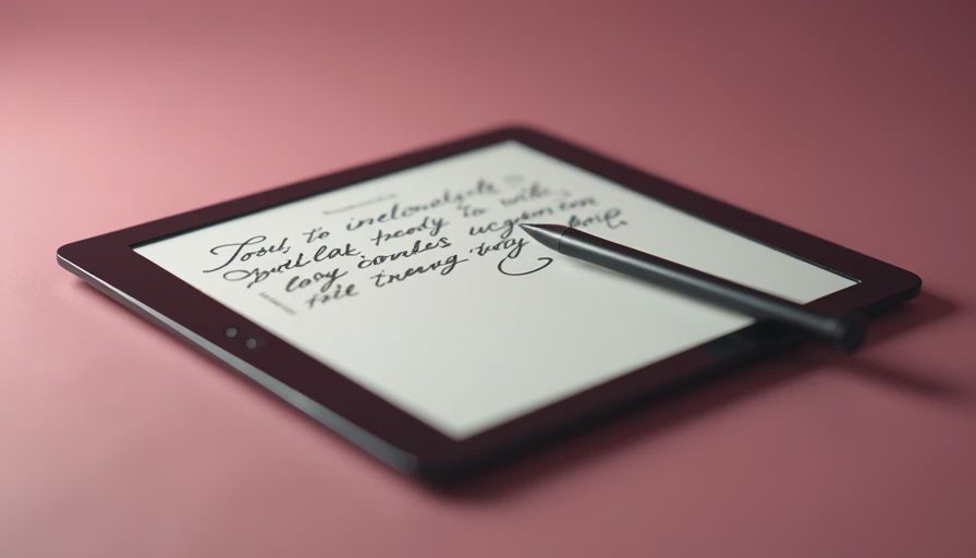 Visual context for e ink tablet