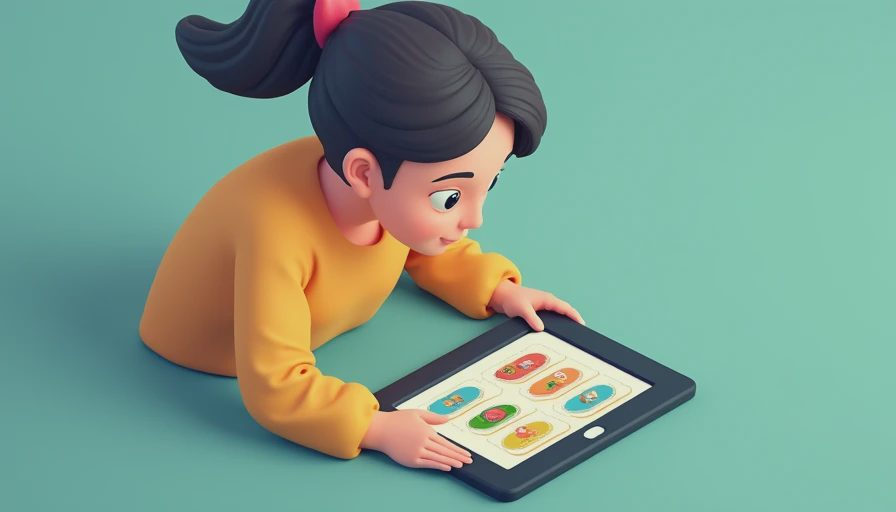 Visual context for kids tablet